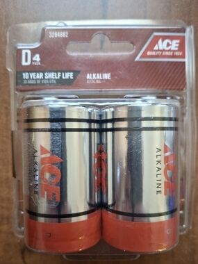 ACE  D Alkaline Batteries 4 pk   (3284882)